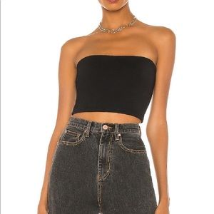 Black tube top strapless sexy fashion must have designer style cropped